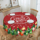 1pc Red Bell Snowflake Polyester Tablecloth - Merry Christmas Table Cover, Atmospheric Holiday Desktop Decoration Fabric, Home Decor, Gift Idea for Festive Season