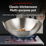 Versatile Stainless Steel Wok - Perfect for Gas & Induction Cooking, Durable Kitchen Essential