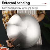 Versatile Stainless Steel Wok - Perfect for Gas & Induction Cooking, Durable Kitchen Essential