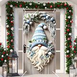 Modern Polyester Christmas Door Hanging - 1pc Festive Gnome Patterned Porch Decor, New Year's Day Tassel Garland, No Electricity or Battery Needed, Ideal for Home and Party Decoration, Holiday Gift