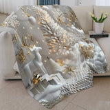Soft and Warm Comfortable Christmas Blankets for All Seasons with Holiday Trees and Winter Figures