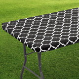 1pc Premium Stretch Polyester Tablecloth - Elastic, Washable, Spandex Fitted Cover for Round Highboy Tables - Perfect for Party, Wedding Decor, Cocktail Events, and Outdoor Gatherings