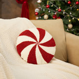 Red And White Soft And Skin-friendly Christmas Candy Cane Shaped Pillow - Cute Plush Pillow Christmas Decoration Holiday Gift Sofa Decoration Pillow Decorative Pillow