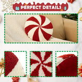 Red And White Soft And Skin-friendly Christmas Candy Cane Shaped Pillow - Cute Plush Pillow Christmas Decoration Holiday Gift Sofa Decoration Pillow Decorative Pillow