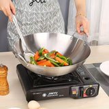Versatile Stainless Steel Wok - Perfect for Gas & Induction Cooking, Durable Kitchen Essential