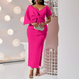 hulianfu Elegant Simplicity Solid Tassel O Neck Short Sleeve Two Pieces