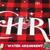 2pc Christmas Carpet, Non Slip Machine Washable, Floor Mat Resistant Door Mat Living Room Bathroom Kitchen, Home Decor