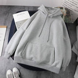 hulianfu hulianfu Jacket women solid color hoodies autumn winter imitation lamb wool korean loose plus velvet thick zipper sweatshirt tops