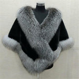 Big Bridal Faux Fur Wraps Winter Wedding Coat Warm shawls Outerwear White Black Blue Shrug Women Jacket Prom size 165*55 cm