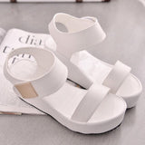 New Sandals Women Summer Shoes Woman Wedges Platform Sandals Fashion Fish Mouth Rome Sandals White Black Women Shoes