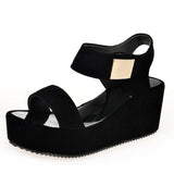 New Sandals Women Summer Shoes Woman Wedges Platform Sandals Fashion Fish Mouth Rome Sandals White Black Women Shoes