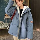 Winter Jacket Women Overcoat Thick Down Cotton Padded Short Parkas Mujer Oversize Casual Hooded Bubble Coat Female