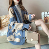 Loose Sweater Oversize Woman Christmas Sweater Coat Korean Fashion Sweet Cardigans For Women 2023 Thick Winter Clothes Knitted