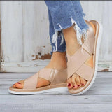 Summer Comfy Slip On Women Sandals Elastic Textile Splicing Sandals Casual Beach Shoes For Woman Classics Non-slip Lightweight