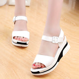 Summer shoes woman Platform Sandals Women Soft Leather Casual Open Toe Gladiator wedges Trifle Mujer Women Shoes Flats