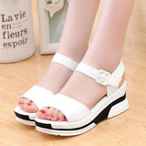 Summer shoes woman Platform Sandals Women Soft Leather Casual Open Toe Gladiator wedges Trifle Mujer Women Shoes Flats