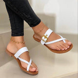 Fashion Slippers For Women Clip Toe Summer Buckle Sandals Casual Ladies Beach Shoes Woman Flip Flops Female  Square Heels