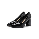 2025 8099-1 pointed thick heel high heels women's 2025 autumn new waterproof table single shoes women's professional work women's shoes