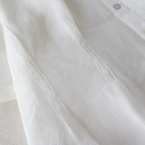 The original order for Popular trade export to Japan  summer waist polo collar short-sleeved dress women's literary cotton and linen long skirt