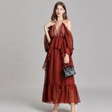 Real shot, summer new sexy tag tube top, backless waist pendulum dress, fairy style photo beauty