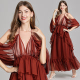 Real shot, summer new sexy tag tube top, backless waist pendulum dress, fairy style photo beauty