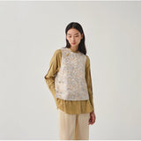 Spring new jacquard retro new Chinese vest women, national style casual disc buckle vest vest top A1226