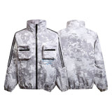 K07-Mankun popular autumn and winter new n retro street trendy trench coat trendy snow multi-pocket jacket jacket