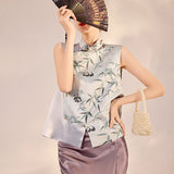 spring new Chinese jacquard embroidered buckle vest women's temperament versatile design vest N2070