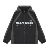 SR10 n retro popular autumn and winter trend men's and women's trench coat design locomotive windproof loose hooded jacket