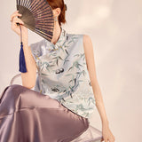 spring new Chinese jacquard embroidered buckle vest women's temperament versatile design vest N2070