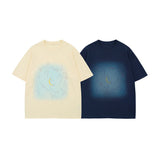 1245 n gender-neutral summer street tide fun cartoon simple design loose men's crew neck short-sleeved T-shirt