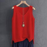 80-100 kg, fat mm loose belly cover large size ice silk suspender vest women's knitted bottoming shirt sleeveless top women's