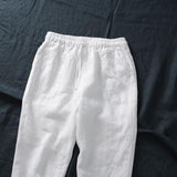 summer new Korean version of fashion casual pants loose large size versatile Harlan pants elastic waist thin pants