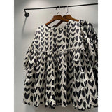 summer women's clothing new Korean version of love printing round neck pullover loose short-sleeved shirt women's doll shirt