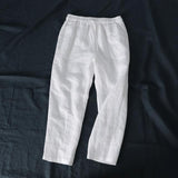 summer new Korean version of fashion casual pants loose large size versatile Harlan pants elastic waist thin pants