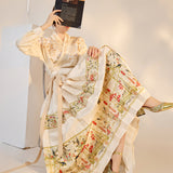 Guofeng new beautiful new Chinese flower embroidered Hanfu top one-piece jacquard horse skirt set LZ838