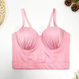 women's clothing new pleated corset underwear small suspenders solid color thin fashion tube top small vest women