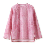 Guofeng new flower printing new Chinese thin shirt light luxury high temperament loose and thin top M3070