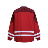 K12 n retro popular autumn and winter street men's color matching jersey jacket slippery men's and women's outer pullover trench coat