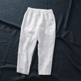 summer new Korean version of fashion casual pants loose large size versatile Harlan pants elastic waist thin pants