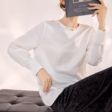 spring new national style high-end solid color long-sleeved shirt comfortable version temperament new Chinese top women's MZ027