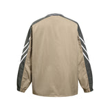 K11 n popular autumn and winter retro street men's color matching jersey jacket slippery men's and women's outer pullover trench coat