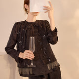 Guofeng  summer new embroidered high-end design vest new Chinese light luxury fringed vest women's clothing N4027