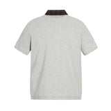 0245 n street tide deconstruction lapel splicing design men's street senior sense fit version polo short-sleeved T-shirt