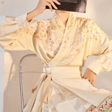 Guofeng new beautiful new Chinese flower embroidered Hanfu top one-piece jacquard horse skirt set LZ838