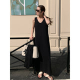 2025 THE MIND Modal solid color clean version vest skirt 2025 summer Korean minimalist style sleeveless dress T027-1