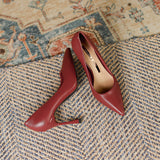 2025 988A pointed single shoes women's 2025 new thin heel shallow mouth  pointed professional temperament fashion high heels