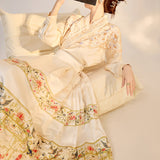Guofeng new beautiful new Chinese flower embroidered Hanfu top one-piece jacquard horse skirt set LZ838