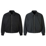 147 n retro popular autumn and winter street men's and women's striped double-sided wear design men's jacket loose coat