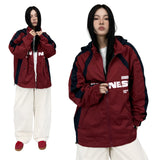 SR10 n retro popular autumn and winter trend men's and women's trench coat design locomotive windproof loose hooded jacket